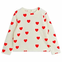 T-shirt Cœurs Velours Coton Bio | Blanc