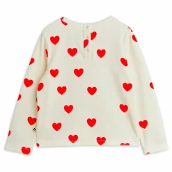 T-shirt Cœurs Velours Coton Bio | Blanc