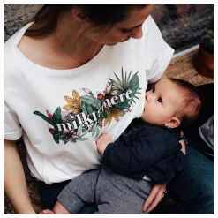 T-Shirt d'allaitement Milktamère | Blanc