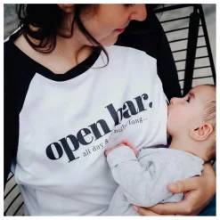 T-Shirt d'allaitement Open bar | Blanc