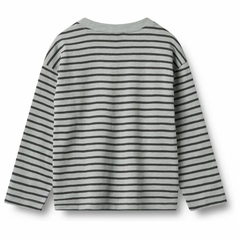 T-shirt Dallas Rayé Coton Bio | Bleu Clair