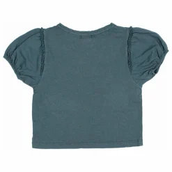 T-shirt Dentelle Lin | Bleu canard