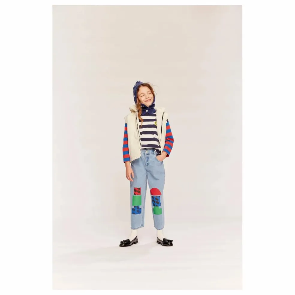 T-shirt Duo Stripe Coton Bio | Bleu