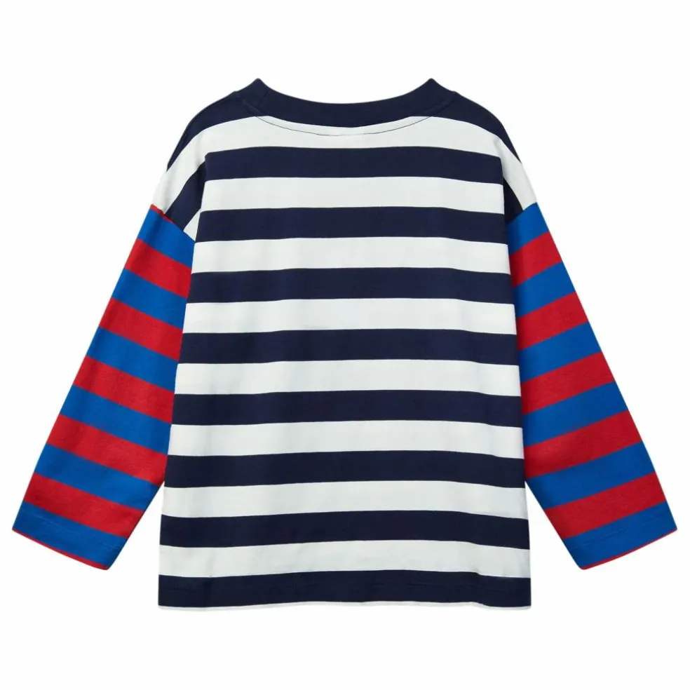 T-shirt Duo Stripe Coton Bio | Bleu