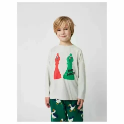 T-shirt Echecs Coton Bio | Gris chiné