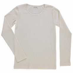 T-shirt Eglantine Côtelé Pointelle - Collection Femme | Ecru