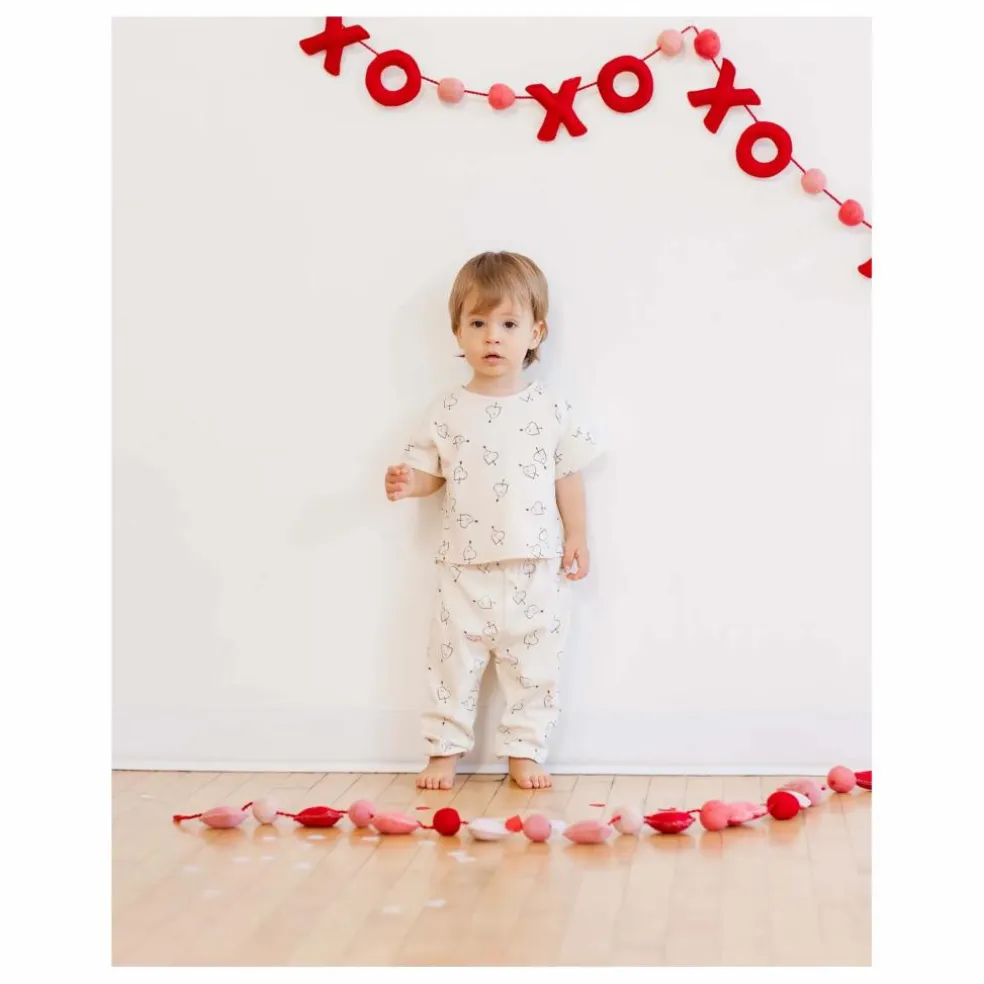 T-shirt et Pantalon Cœurs | Ecru