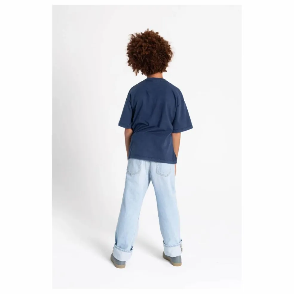 T-shirt Finn Coton Bio | Bleu marine