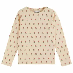 T-shirt Fleuri Coton Bio | Ecru