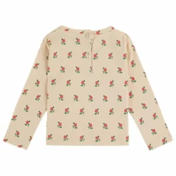 T-shirt Fleuri Coton Bio | Ecru