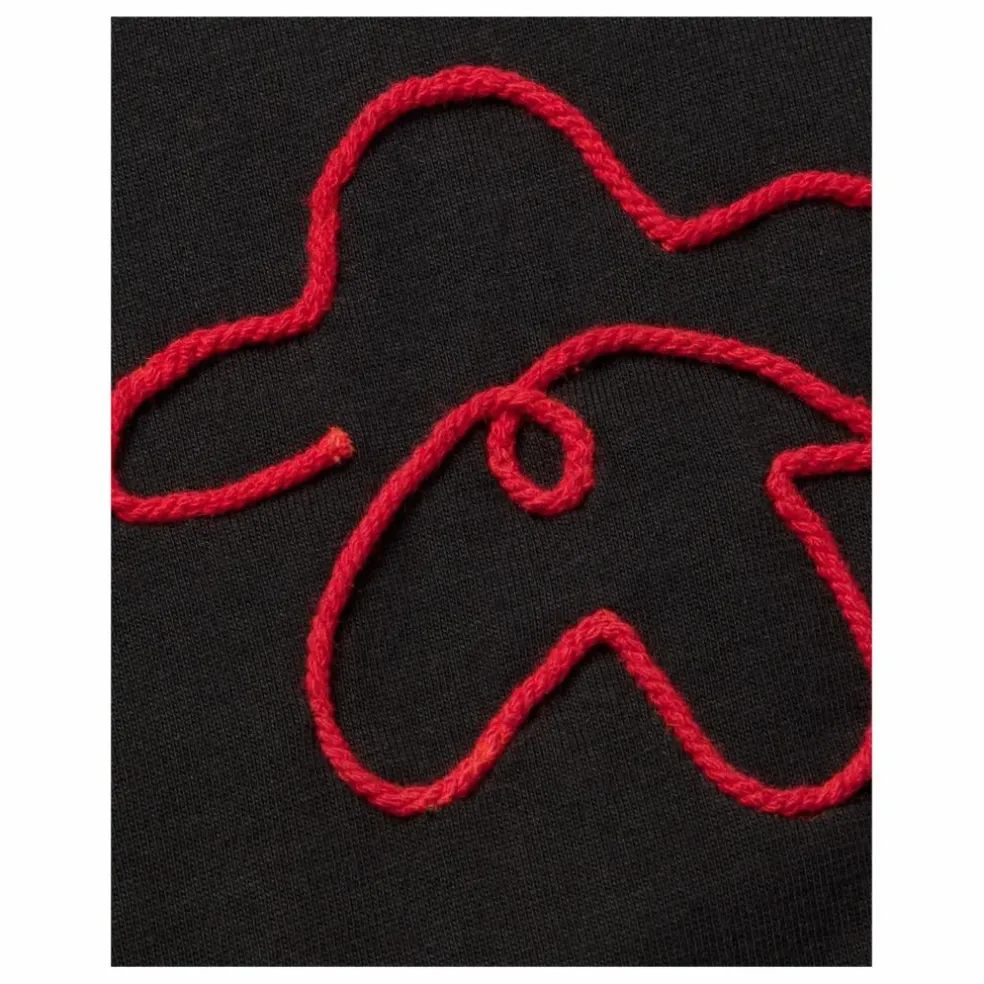 T-shirt Flower Cord Volta Coton Bio | Noir