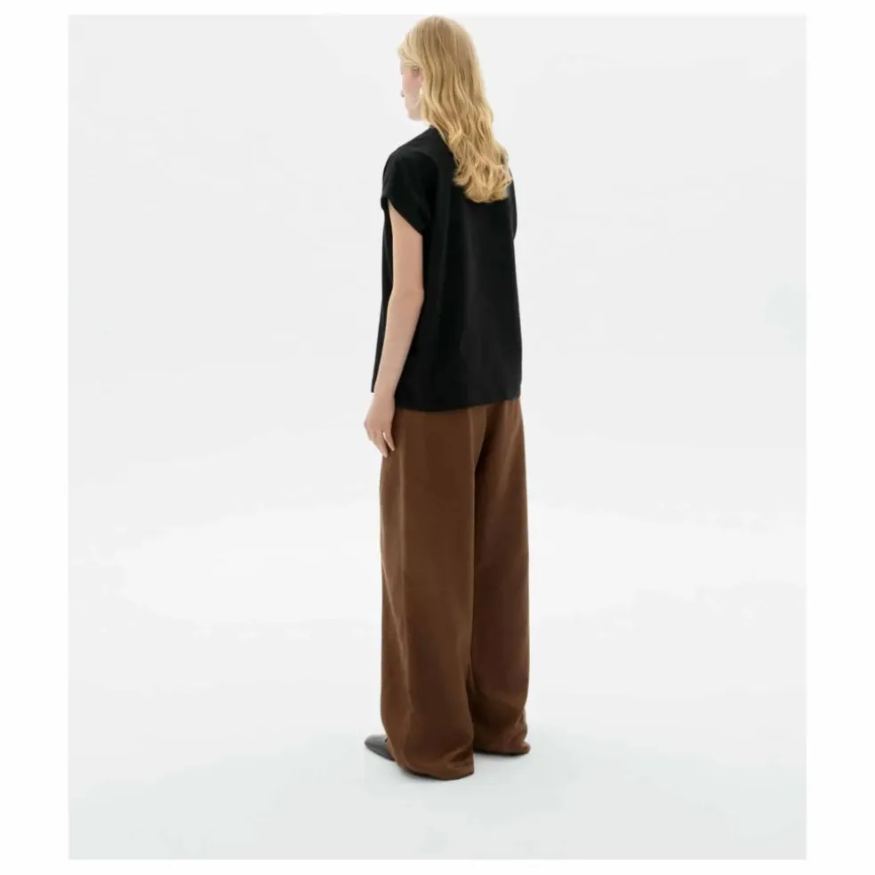 T-shirt Flower Cord Volta Coton Bio | Noir