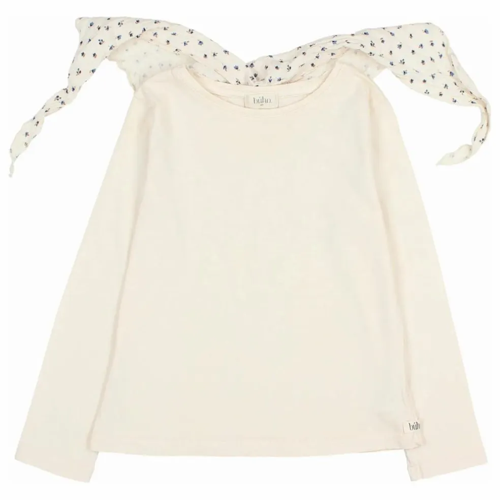 T-shirt Foulard Gaze de Coton Bio | Ivoire