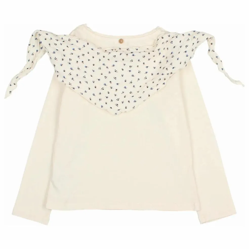 T-shirt Foulard Gaze de Coton Bio | Ivoire