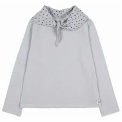 T-shirt Foulard Gaze de Coton Bio | Bleu gris