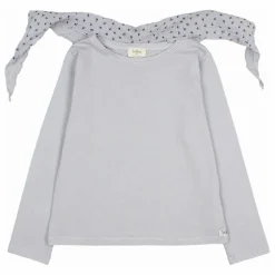 T-shirt Foulard Gaze de Coton Bio | Bleu gris