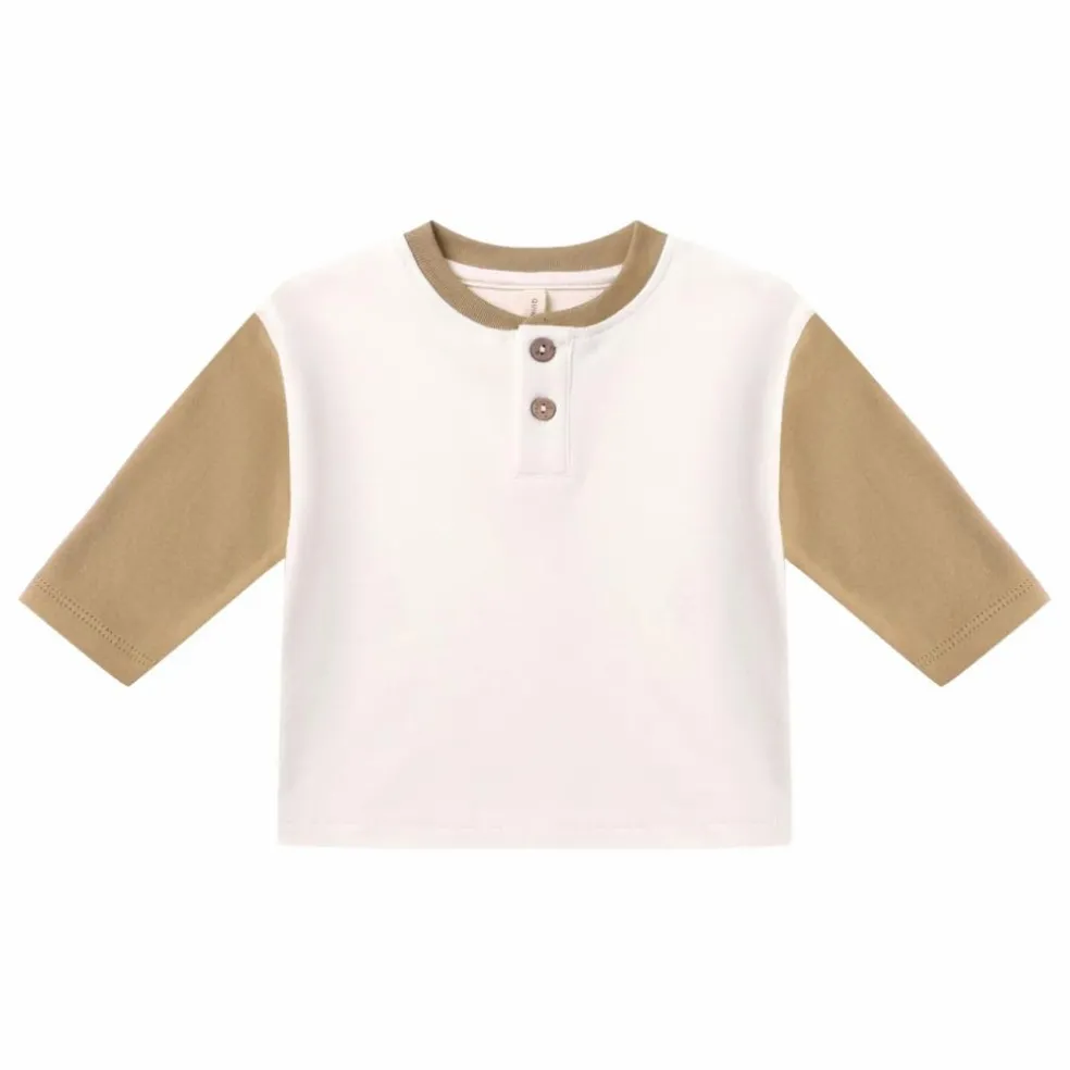 T-shirt Henley Coton Bio | Ivoire