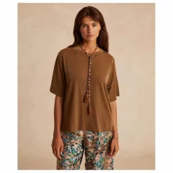 T-shirt Iora Métallisé | Tabac