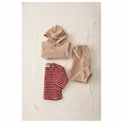 T-shirt Joel Rayures Baby Coton Bio | Bordeaux