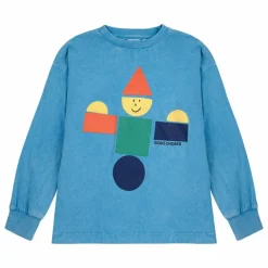 T-shirt Jouet en Bois Coton Bio | Bleu