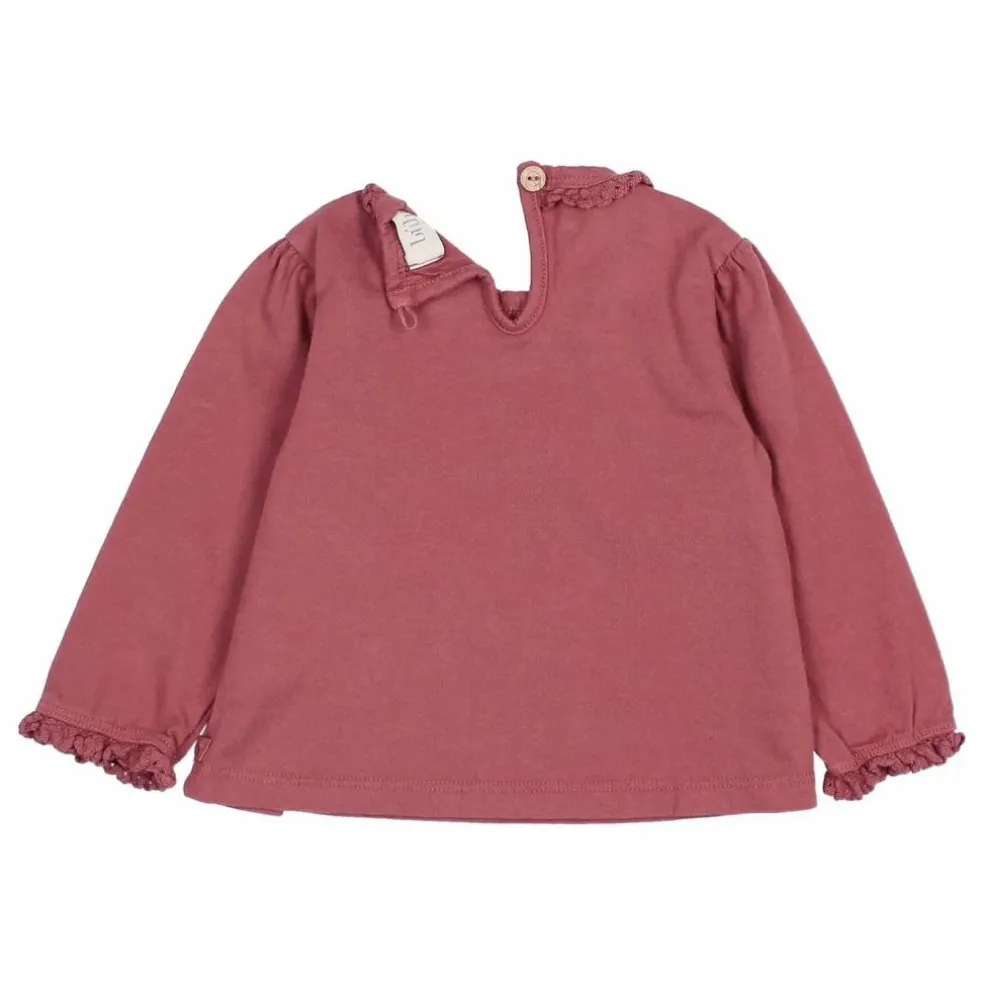 T-shirt Lace Bébé Coton Bio | Mauve