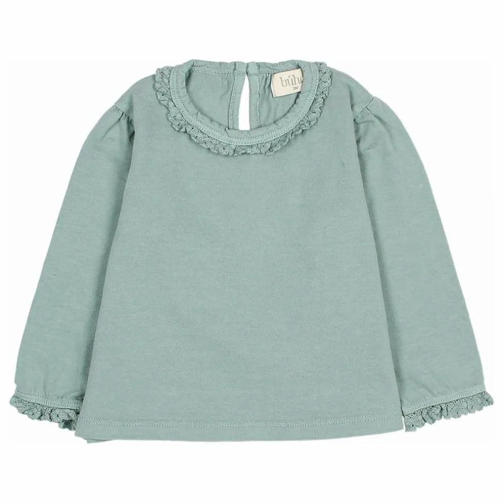 T-shirt Lace Bébé Coton Bio | Vert Cèdre