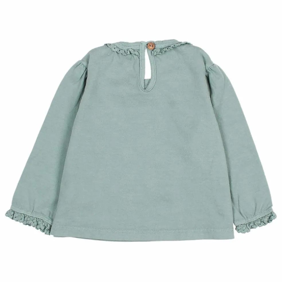 T-shirt Lace Bébé Coton Bio | Vert Cèdre