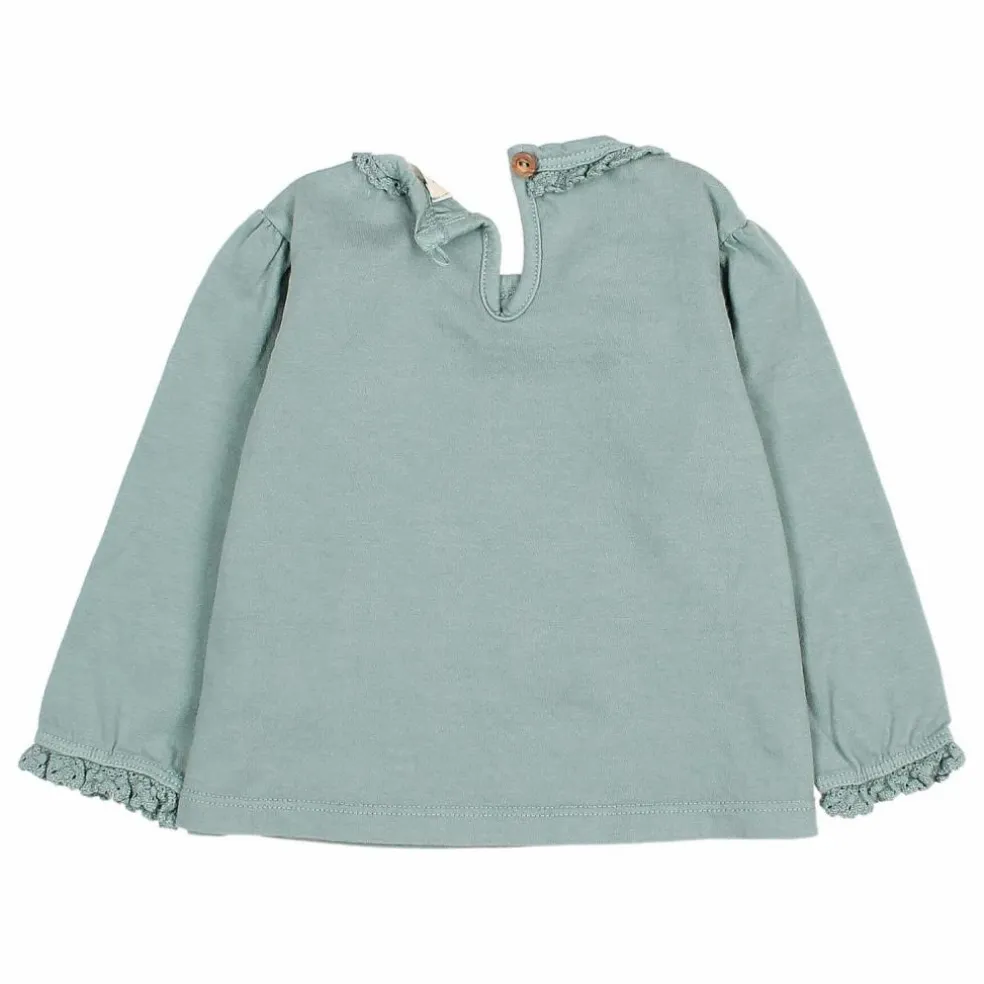 T-shirt Lace Bébé Coton Bio | Vert Cèdre