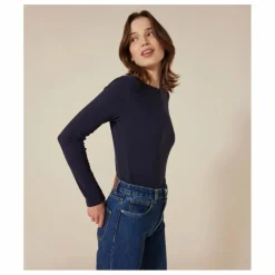 T-shirt l'Iconique Manches Longues - Collection Femme | Bleu marine