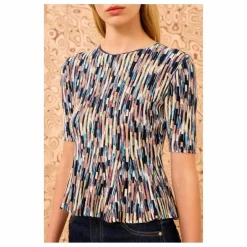T-shirt Maille Samira | Bleu