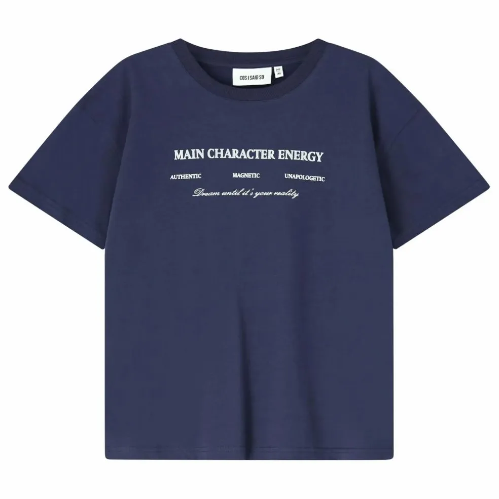 T-shirt Main Character Coton Bio | Bleu marine