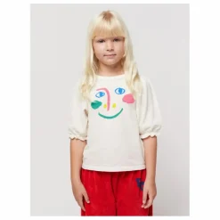T-Shirt Manches Ballon Coton Bio Visage | Ecru