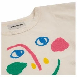T-Shirt Manches Ballon Coton Bio Visage | Ecru