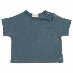 T-shirt Manches Courtes Lin | Bleu canard