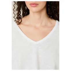 T-shirt Manches Longues Col V Sonoma | Blanc