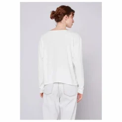 T-shirt Manches Longues Col Rond Aksun | Blanc