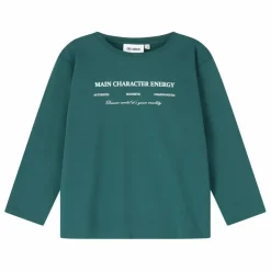 T-shirt Manches Longues Main Character Coton Bio | Vert foncé