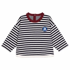 T-shirt Marinière Logo Coton Bio | Bleu marine