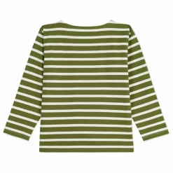 T-shirt Marinière Logo Manche Coton Bio | Vert