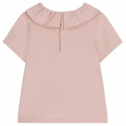 T-shirt Menthe Col Volant | Rose