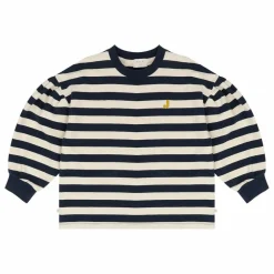 T-shirt Millie Rayé Coton Bio | Bleu marine