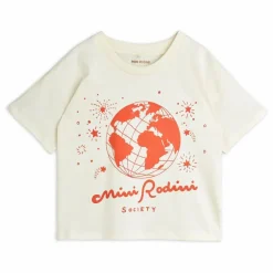 T-shirt Mini Rodini Society Coton Bio | Ecru