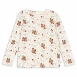 T-shirt Minnie Chiens Pointelle Coton Bio | Ecru