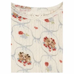 T-shirt Minnie Chiens Pointelle Coton Bio | Ecru