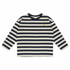 T-shirt Moos Rayé Coton Bio | Bleu marine