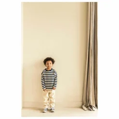 T-shirt Moos Rayé Coton Bio | Bleu marine