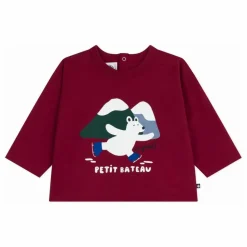 T-shirt Ours Montagnes Coton Bio | Bordeaux