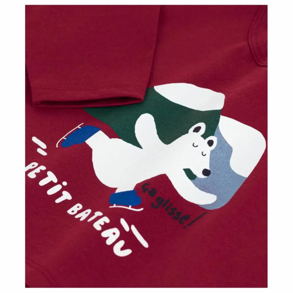 T-shirt Ours Montagnes Coton Bio | Bordeaux