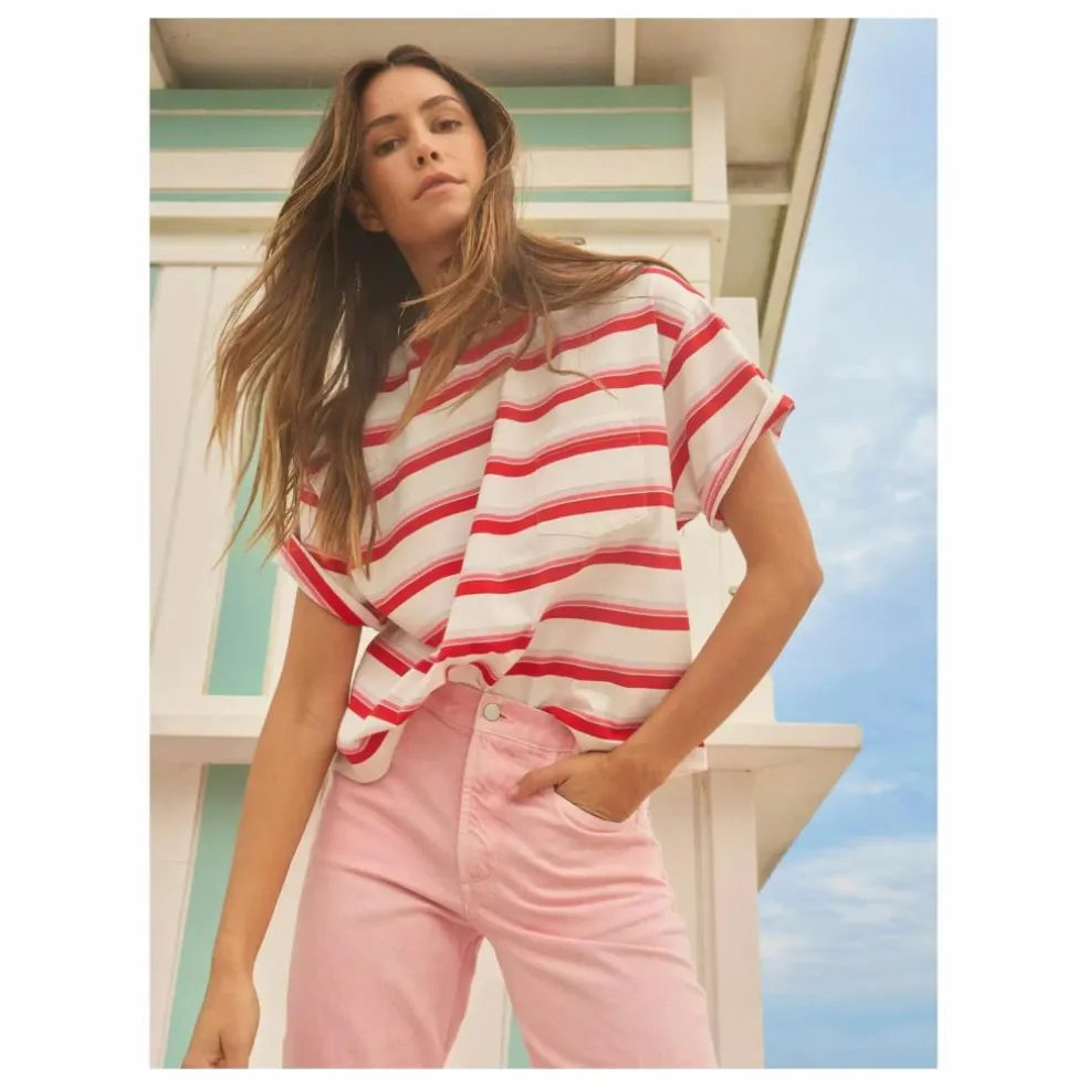 T-shirt Paulina Rayé | Blanc