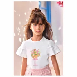 T-shirt Perles Bouquet de Fleurs | Jaune